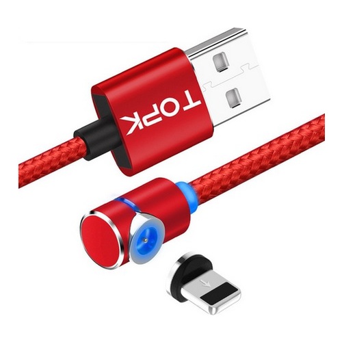 Магнитный светодиодный USB-кабель TOPK F-Line1 с угловым магнитным коннектором для iPhone X 876 Plus 5S SE (CS0130010610) красный
Магнитный светодиодный USB-кабель TOPK F-Line1 с угловым магнитным коннектором для iPhone X 876 Plus 5S SE (CS0130010610) красный