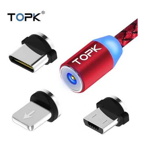 Магнитный светодиодный кабель TOPK с магнитным micro USB/Type-C/iPhone коннектором красный(комплект) K3R
Магнитный светодиодный кабель TOPK с магнитным micro USB/Type-C/iPhone коннектором красный(комплект) K3R