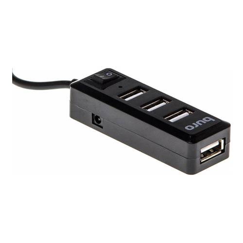 

Разветвитель USB 2.0 Buro BU-HUB4-0.5L-U2.0 4порт. черный