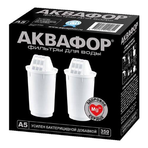 

Картридж Аквафор A5 для кувшинов ресурс:350л (упак.:2шт)