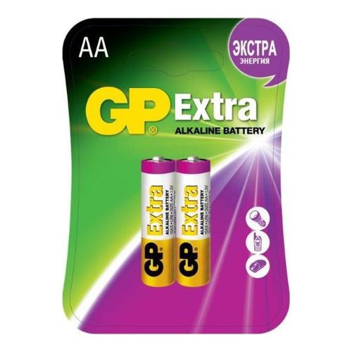 

Батарея GP Extra Alkaline 15AX LR6 AA (2шт) блистер