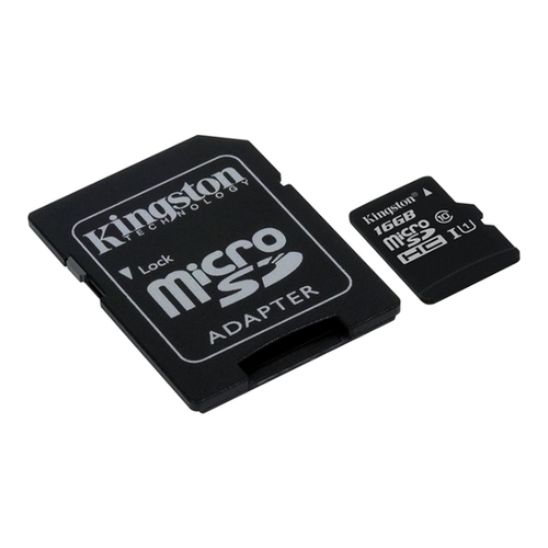 

Флеш карта microSDHC 16Gb Class10 Kingston SDCS/16GB + adapter