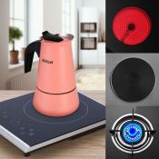 Кофеварка гейзерная Kitfort КТ-7148-1 темно-коралловый