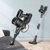 Вертикальный пылесос Kitfort КТ-5168-2, чёрно-зелёный