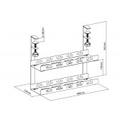 Кабель-канал Cactus CS-CM-400-2BK для столов 40x13.4x34.2см черный