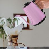 Чайник для варки кофе Kitfort КТ-6194-3 черно-лавандовый