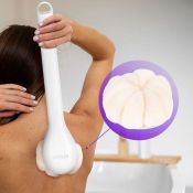 Щетка-массажер для тела Kitfort КТ-3161-1 бело-розовый