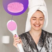 Щетка-массажер для тела Kitfort КТ-3161-1 бело-розовый