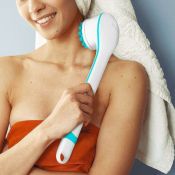 Щетка-массажер для тела Kitfort КТ-3161-3 бело-бирюзовый