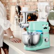 Цельнометаллический планетарный миксер "4 в 1" Kitfort КТ-3423-3 лазурный