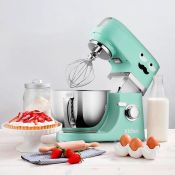 Цельнометаллический планетарный миксер "4 в 1" Kitfort КТ-3423-3 лазурный