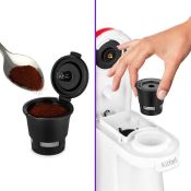 Кофеварка капсульная Kitfort КТ-7122-1, бело-малиновый