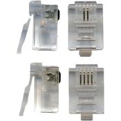 Коннектор Lanmaster (TWT-PL12-6P2C/100)UTP кат.3 RJ12 прозрачный(упак.:100шт.)