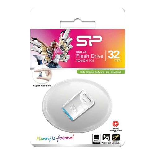 

Флеш Диск Silicon Power 32Gb Touch T06 SP032GBUF2T06V1W USB2.0 белый