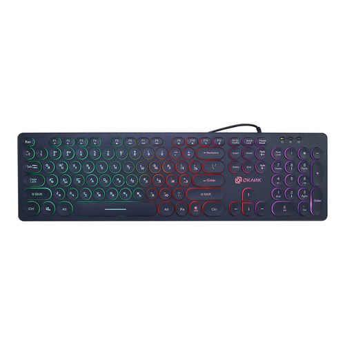 

Клавиатура Oklick 420MRL черный USB slim