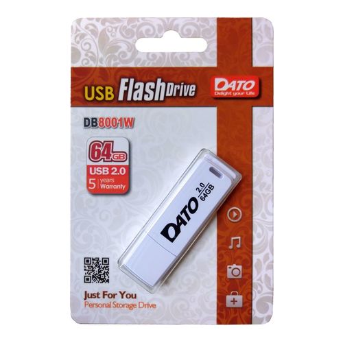 

Флеш Диск Dato 64Gb DB8001 DB8001W-64G USB2.0 белый