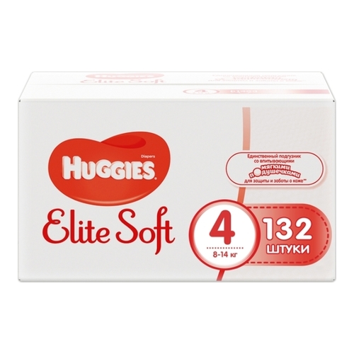 

Подгузники Huggies Elite Soft 4 (8-14 кг) 132 шт