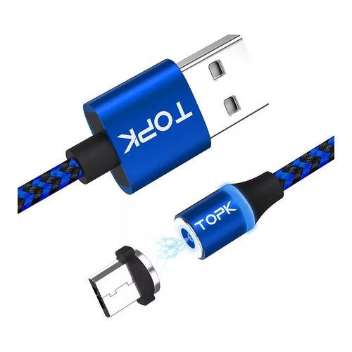 

Магнитный светодиодный USB-кабель TOPK F-Line1 с магнитным microUSB коннектором синий(CS0133111310)
