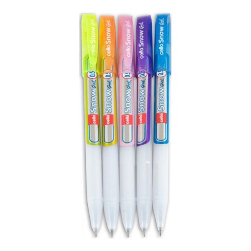 

Ручка гелевая Cello SNOW GEL 0.5мм ассорти синие чернила