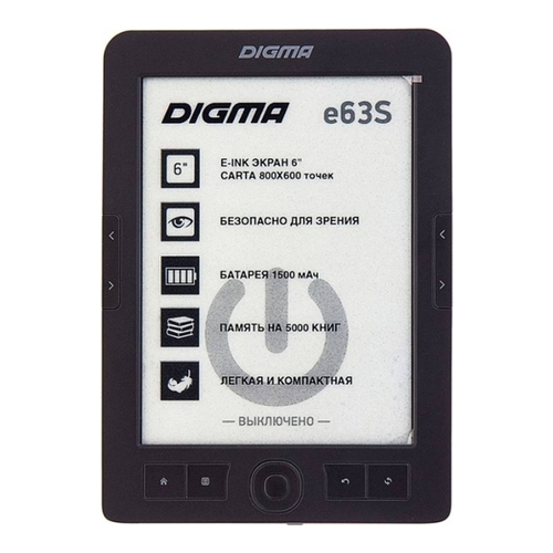 

Электронная книга Digma E63S 6" E-Ink Carta
