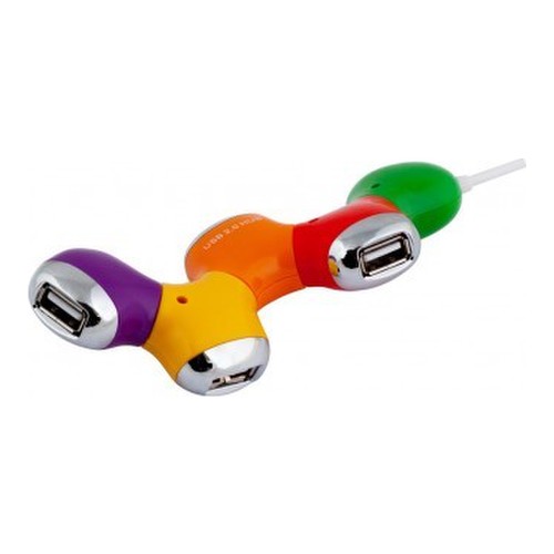 Разветвитель USB 2.0 PC Pet Flower портов:4 разноцветный