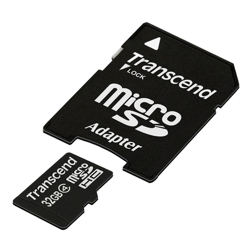 

Флеш карта microSDHC 32Gb class4 + adapter Transcend (TS32GUSDHC4)