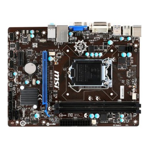 Материнская плата MSI H81M-P33 Soc-1150 Intel H81 2xDDR3 mATX AC97 8ch(7.1) GbLAN+VGA+DVI