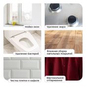 Швабра паровая Kitfort KT-1004-2 1500Вт зеленый/белый