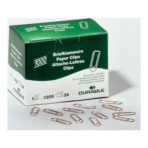 

Cкрепки Durable медные 26 мм 1000шт в коробочке