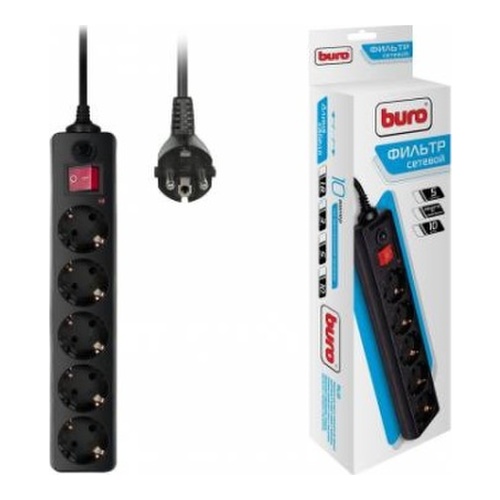 

Сетевой фильтр Buro 500SH-3-B 3м (5 розеток)