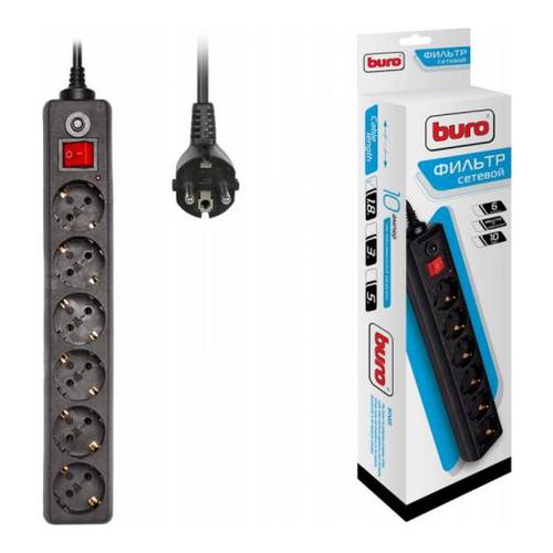 

Сетевой фильтр Buro 600SH-1.8-B 1.8м (6 розеток) черный