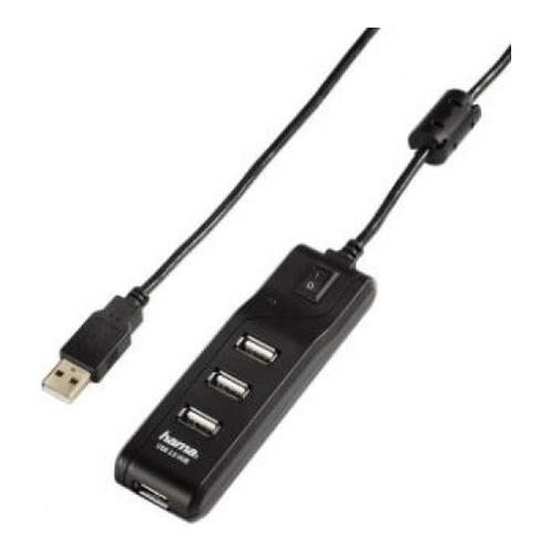 

Разветвитель USB 2.0 Hama Switch 4порт. черный (00054590)