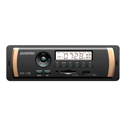 

Автомагнитола Digma DCR-110B 1DIN 4x45Вт
