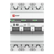 Автоматический выключатель 3P 40А (В) 4,5kA ВА 47-63 EKF PROxima