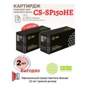 Картридж лазерный Cactus CS-SP150HE 408010 черный (1500стр.) для Ricoh Aficio (2 картриджа)