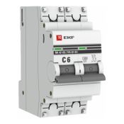 Автоматический выключатель ВА 47-63, 2P 6А (C) 4,5kA EKF 