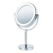 Зеркало косметическое настольное Beurer BS69 с подсветкой серебристый