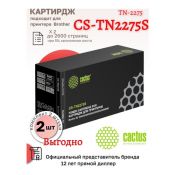 Картридж Cactus CS-TN2275S (TN-2275) черный для принтеров Brother (2 картриджа)