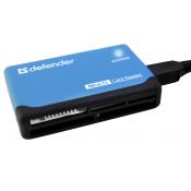 Картридер Defender ULTRA, работает с картами большого объёма + кабель USB 2.0 A(M)-MiniB(M)