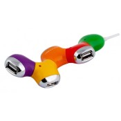 Разветвитель USB 2.0 PC Pet Flower портов:4 разноцветный