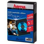Коробка Hama H-51180 Коробки для DVD дисков Slim Box 5шт черный