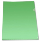 Папка-уголок Бюрократ E100grn тисненый А4 пластик 0.10мм зеленый