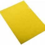 Папка-уголок Бюрократ E100yel тисненый А4 пластик 0.10мм желтый