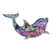 Деревянный пазл мозайка Счастливый Дельфин, 130 деталей